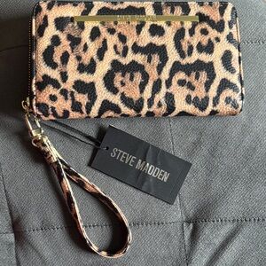 Steve Madden Animal Print Wristlet Wallet